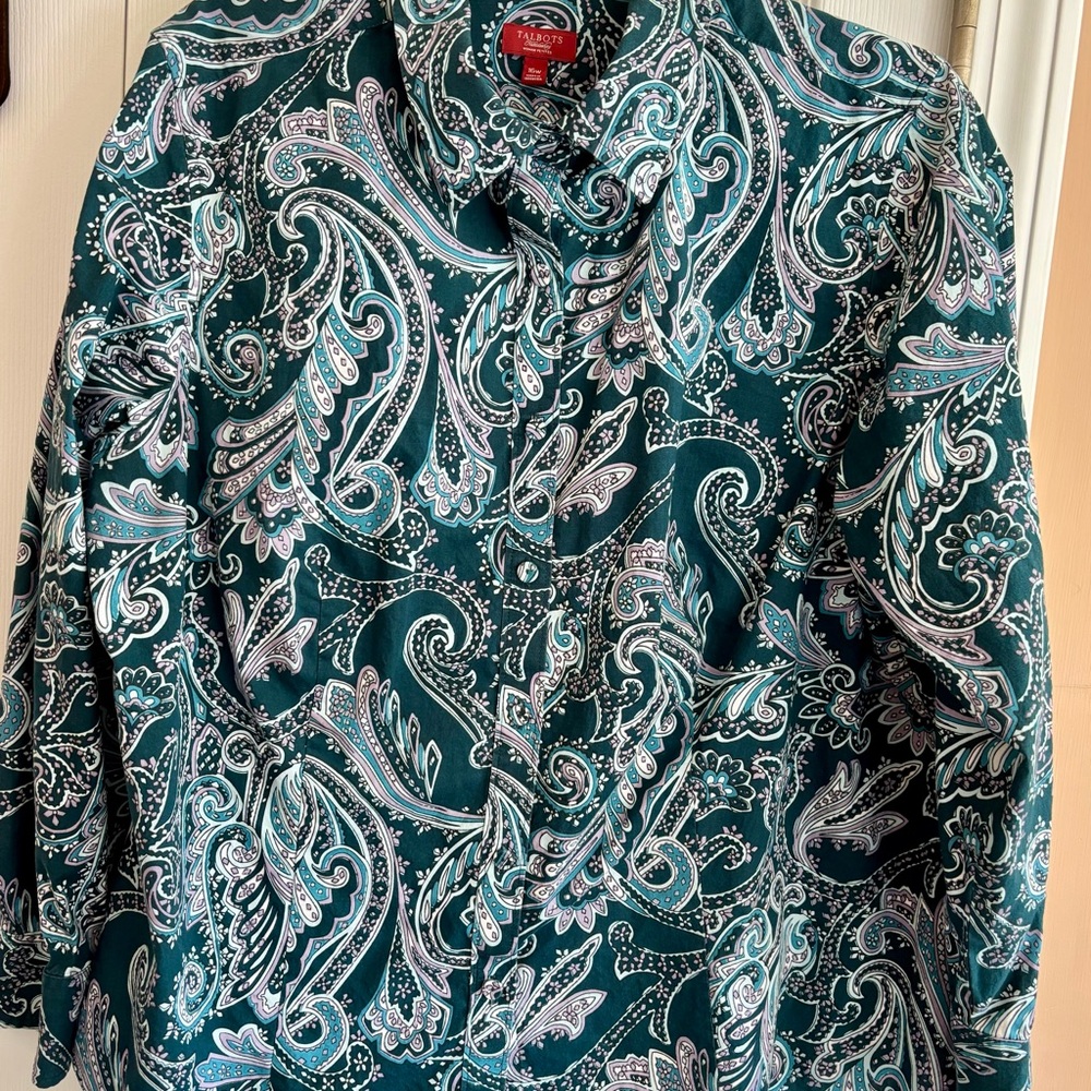 Talbots haberdashery women petite 16W blouse